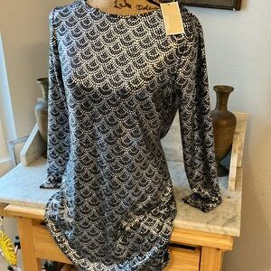 Michael Kors NWT’s Silver Black Sequin Low Back With Silver Bling L!